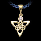 P1359 Trinity Diamond and Yellow Gold Pendant