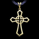 X1418 Yellow Gold Celtic Cross Pendant