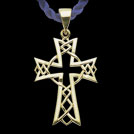 X1419 Celtic Cross Celtic Weave Gold pendant