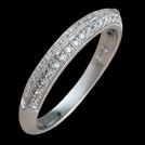 A1540 White gold Bead set knife edge wedding ring