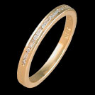A1548BR Baguette and Round Diamond Yellow Gold Wedding Ring