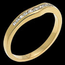 JB64311 Gentle Curved Diamond Yellow Gold Wedding Band