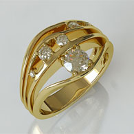 Contemporary Yellow Gold Ring