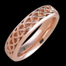 K381L Journey Rose gold Celtic wedding ring