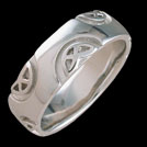 K391G Passion white gold Celtic wedding ring