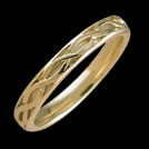 K410L Honour Yellow gold Celtic weave wedding ring