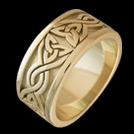 K480G Faith yellow gold Celtic design wedding ring