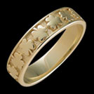 K500L Shamrock design yellow gold ring