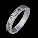 K523L Eternity White Gold Celtic Wedding Ring