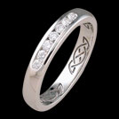 K521L Eternity Diamond White Gold Celtic Wedding Ring