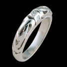 A1455P Adore White Gold Diamond Heavy Celtic Wedding Ring