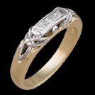 A1740 Trinity Yellow Gold Diamond Celtic Top Ring