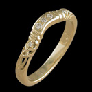 A1235 Trinity Yellow Gold Diamond Curved Celtic Ring