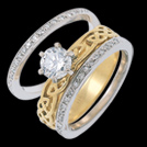 K211L Infinity Solitaire Diamond Celtic Engagement Ring
