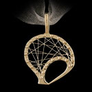 P1601B  Baby Kiwi Pendant in Yellow and White Gold