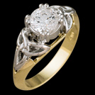 S1617C Trinity Diamond Celtic Engagement Ring
