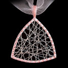 P1620 Trillion Shaped White and Rose Gold Pendant