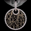 P1619 Diamond Circle Gold Pendant