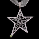 P1623 Star Shape Peridot Set Gold Pendant