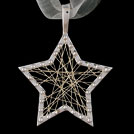 P1727B  Starlight Star Shaped White Gold Pendant