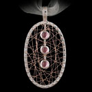 P1734 Gem Oval Gemstone Gold Pendant