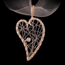 P1683D  Heartstrings Diamond or Gemstone Gold Pendant