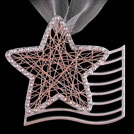 P1621 Stars and Stripes Rose Gold Pendant