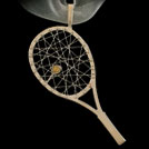 P1672S Tennis Racquet Gold Pendant