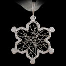 P1681 Snowflake White Gold Pendant