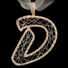 P1622D Letter D Gold Pendant