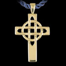X1522 Celtic Cross Gold Pendant with Circle