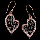 E1575 Heart Rose Gold Earrings