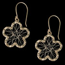 E1590 Flower Design Gold Earrings