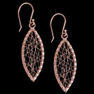 E1666N Marquise Shaped Rose Gold Earrings