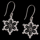 E1681 Snowflake Gold Earrings