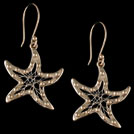 E1698 Starfish Gold Earrings