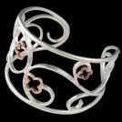 J1815M Blossom Silver and Rose Gold Cuff