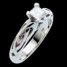 S1455P Adore White Gold Princess Cut Diamond Engagement Ring