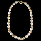 P1724M21 Freshwater Pearl and Gold Nugget