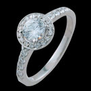 S1458 Round Brilliant Cut Diamond Halo engagement Ring