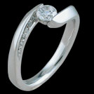 S1502 Diamond Solitaire Ring with Wrap Around Design