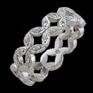 A1471 Forever Ring Flower Petals Diamond Bead Set