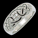 K242L Promise Pave Diamond white gold Celtic wedding ring