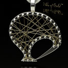 P1601 Kiwi Pendant in White and Yellow Gold