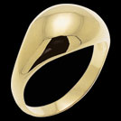 R442 Gold Dome Ring Large