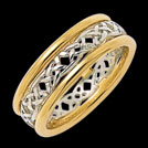 K110L Sensitivity Yello and White Gold Celtic Wedding Ring