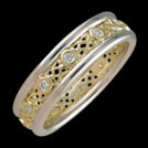 K113L Sensitivity Diamond Celtic Weave Wedding Ring