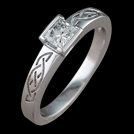 S520P Eternity White Gold Princess Cut Diamond Ring