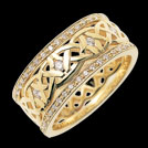 K122L Diamond Dreams Yellow Gold celtic Design Wedding Ring