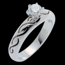S1408 Calmness White Gold and Diamond Engagement Ring